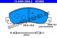 Sada brzdových destiček ATE 13.0460-3969 (AT 603969) - OPEL, RENAULT