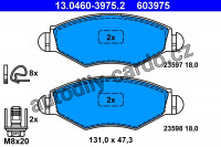 Sada brzdových destiček ATE 13.0460-3975 (AT 603975) - PEUGEOT