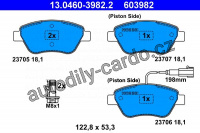 Sada brzdových destiček ATE 13.0460-3982 (AT 603982) - FIAT