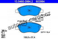 Sada brzdových destiček ATE 13.0460-3984 (AT 603984) - ALFA ROMEO, FIAT