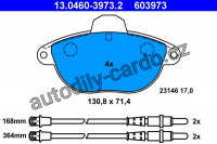 Sada brzdových destiček ATE 13.0460-3973 (AT 603973) - CITROËN