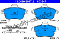 Sada brzdových destiček ATE 13.0460-3947 (AT 603947) - CITROËN