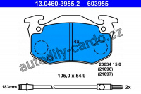 Sada brzdových destiček ATE 13.0460-3955 (AT 603955) - RENAULT