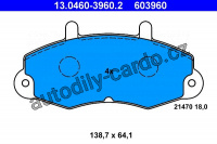 Sada brzdových destiček ATE 13.0460-3960 (AT 603960) - FORD