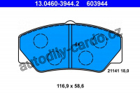 Sada brzdových destiček ATE 13.0460-3944 (AT 603944) - FORD