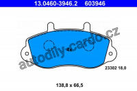 Sada brzdových destiček ATE 13.0460-3946 (AT 603946) - OPEL, RENAULT