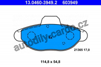 Sada brzdových destiček ATE 13.0460-3949 (AT 603949) - FIAT