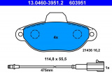 Sada brzdových destiček ATE 13.0460-3951 (AT 603951) - FIAT