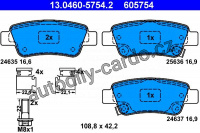 Sada brzdových destiček ATE 13.0460-5754 (AT 605754) - HONDA