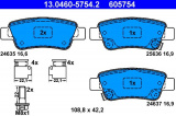 Sada brzdových destiček ATE 13.0460-5754 (AT 605754) - HONDA