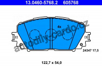 Sada brzdových destiček ATE 13.0460-5768 (AT 605768) - TOYOTA