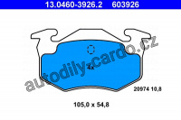 Sada brzdových destiček ATE 13.0460-3926 (AT 603926) - RENAULT