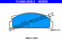 Sada brzdových destiček ATE 13.0460-3936 (AT 603936) - FIAT