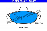 Sada brzdových destiček ATE 13.0460-3950 (AT 603950) - FIAT