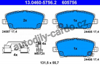 Sada brzdových destiček ATE 13.0460-5756 (AT 605756) - HONDA