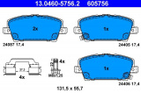 Sada brzdových destiček ATE 13.0460-5756 (AT 605756) - HONDA