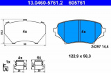 Sada brzdových destiček ATE 13.0460-5761 (AT 605761) - HONDA