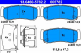 Sada brzdových destiček ATE 13.0460-5782 (AT 605782) - HYUNDAI