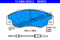 Sada brzdových destiček ATE 13.0460-3933 (AT 603933) - RENAULT