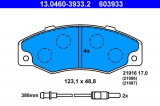 Sada brzdových destiček ATE 13.0460-3933 (AT 603933) - RENAULT