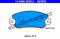 Sada brzdových destiček ATE 13.0460-3939 (AT 603939) - FIAT, SEAT