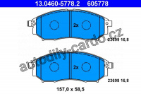 Sada brzdových destiček ATE 13.0460-5778 (AT 605778) - NISSAN, RENAULT