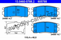 Sada brzdových destiček ATE 13.0460-5788 (AT 605788) - CHEVROLET, OPEL