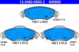 Sada brzdových destiček ATE 13.0460-5800 (AT 605800) - TOYOTA