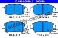 Sada brzdových destiček ATE 13.0460-5810 (AT 605810) - TOYOTA