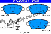Sada brzdových destiček ATE 13.0460-3839 (AT 603839) - OPEL