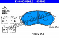 Sada brzdových destiček ATE 13.0460-5802 (AT 605802) - MAZDA