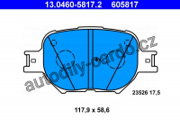 Sada brzdových destiček ATE 13.0460-5817 (AT 605817) - TOYOTA