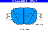 Sada brzdových destiček ATE 13.0460-5817 (AT 605817) - TOYOTA