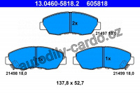 Sada brzdových destiček ATE 13.0460-5818 (AT 605818) - HONDA