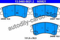 Sada brzdových destiček ATE 13.0460-5821 (AT 605821) - MAZDA