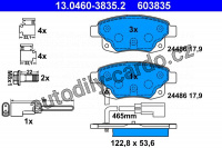 Sada brzdových destiček ATE 13.0460-3835 (AT 603835) - FORD