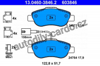 Sada brzdových destiček ATE 13.0460-3846 (AT 603846) - FIAT