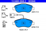 Sada brzdových destiček ATE 13.0460-3846 (AT 603846) - FIAT