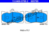Sada brzdových destiček ATE 13.0460-5789 (AT 605789) - LEXUS