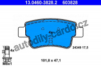 Sada brzdových destiček ATE 13.0460-3828 (AT 603828) - FIAT