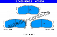 Sada brzdových destiček ATE 13.0460-5806 (AT 605806) - MAZDA
