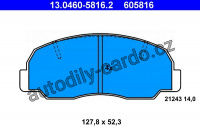 Sada brzdových destiček ATE 13.0460-5816 (AT 605816) - DAIHATSU