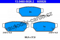 Sada brzdových destiček ATE 13.0460-5826 (AT 605826) - MITSUBISHI