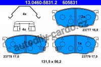 Sada brzdových destiček ATE 13.0460-5831 (AT 605831) - MAZDA