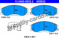 Sada brzdových destiček ATE 13.0460-5832 (AT 605832) - HYUNDAI