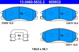 Sada brzdových destiček ATE 13.0460-5832 (AT 605832) - HYUNDAI