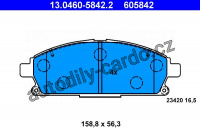 Sada brzdových destiček ATE 13.0460-5842 (AT 605842) - NISSAN