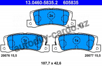 Sada brzdových destiček ATE 13.0460-5835 (AT 605835) - TOYOTA