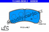 Sada brzdových destiček ATE 13.0460-5838 (AT 605838) - SUZUKI