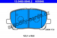 Sada brzdových destiček ATE 13.0460-5846 (AT 605846) - TOYOTA